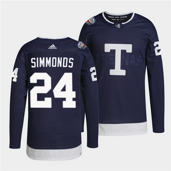 Men Toronto Maple Leafs 24 Wayne Simmonds 2022 Heritage Classic Navy Stitched jersey Men Toronto Maple Leafs 24 Wayne Simmonds 2022 Heritage Classic Navy Stitched jersey