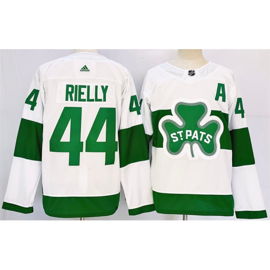 Men Toronto Maple Leafs 44 Morgan Rielly White St Patricks Authentic Jersey Men Toronto Maple Leafs 44 Morgan Rielly White St Patricks Authentic Jersey