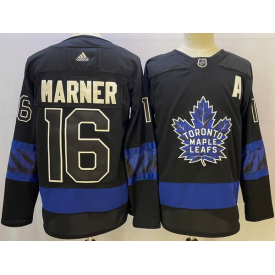Men Toronto Maple Leafs Black 16 Mitchell Marner Alternate Premier Breakaway Reversible Stitched jersey Men Toronto Maple Leafs Black 16 Mitchell Marner Alternate Premier Breakaway Reversible Stitched jersey