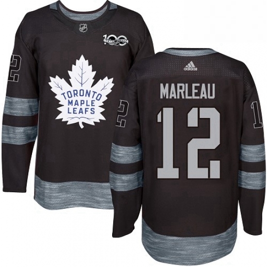 Mens Adidas Toronto Maple Leafs 12 Patrick Marleau Authentic Black 1917 2017 100th Anniversary NHL Jersey Mens Adidas Toronto Maple Leafs 12 Patrick Marleau Authentic Black 1917 2017 100th Anniversary NHL Jersey