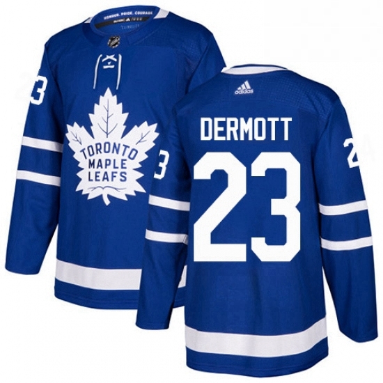 Mens Adidas Toronto Maple Leafs 23 Travis Dermott Authentic Royal Blue Home NHL Jersey Mens Adidas Toronto Maple Leafs 23 Travis Dermott Authentic Royal Blue Home NHL Jersey