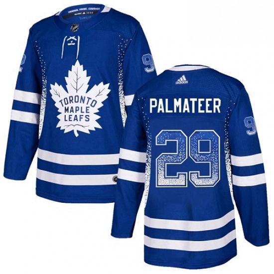 Mens Adidas Toronto Maple Leafs 29 Mike Palmateer Authentic Blue Drift Fashion NHL Jersey Mens Adidas Toronto Maple Leafs 29 Mike Palmateer Authentic Blue Drift Fashion NHL Jersey