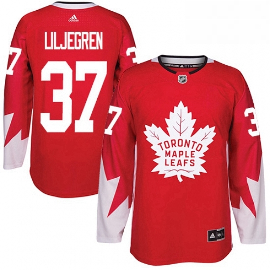 Mens Adidas Toronto Maple Leafs 37 Timothy Liljegren Authentic Red Alternate NHL Jersey Mens Adidas Toronto Maple Leafs 37 Timothy Liljegren Authentic Red Alternate NHL Jersey