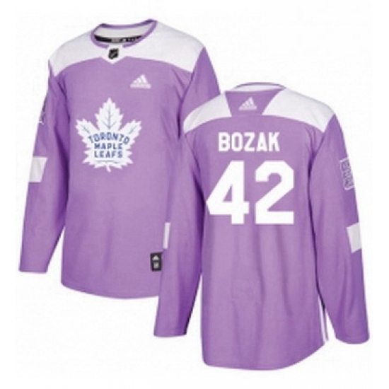Mens Adidas Toronto Maple Leafs 42 Tyler Bozak Authentic Purple Fights Cancer Practice NHL Jersey Mens Adidas Toronto Maple Leafs 42 Tyler Bozak Authentic Purple Fights Cancer Practice NHL Jersey