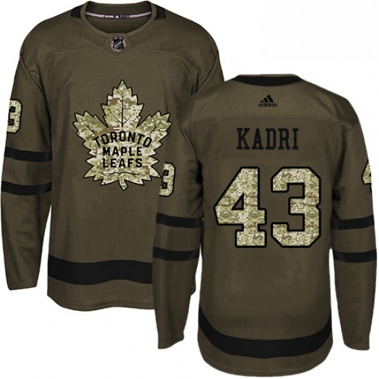 Mens Adidas Toronto Maple Leafs 43 Nazem Kadri Authentic Green Salute to Service NHL Jersey Mens Adidas Toronto Maple Leafs 43 Nazem Kadri Authentic Green Salute to Service NHL Jersey