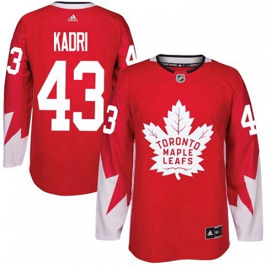 Mens Adidas Toronto Maple Leafs 43 Nazem Kadri Authentic Red Alternate NHL Jersey Mens Adidas Toronto Maple Leafs 43 Nazem Kadri Authentic Red Alternate NHL Jersey