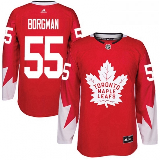 Mens Adidas Toronto Maple Leafs 55 Andreas Borgman Authentic Red Alternate NHL Jersey Mens Adidas Toronto Maple Leafs 55 Andreas Borgman Authentic Red Alternate NHL Jersey