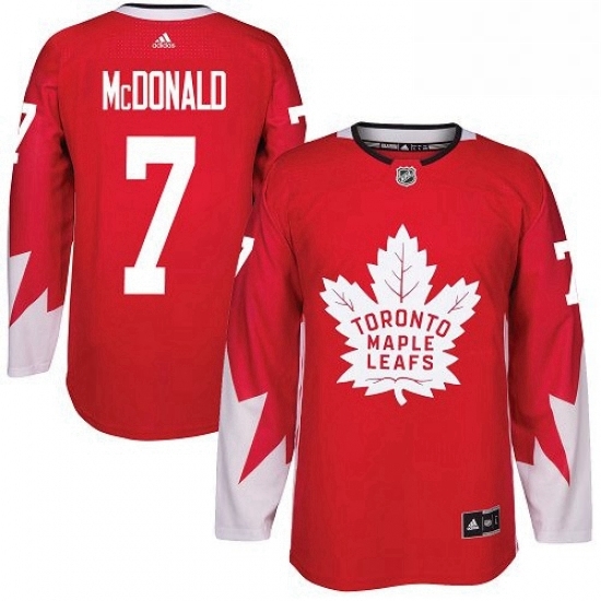 Mens Adidas Toronto Maple Leafs 7 Lanny McDonald Authentic Red Alternate NHL Jersey Mens Adidas Toronto Maple Leafs 7 Lanny McDonald Authentic Red Alternate NHL Jersey