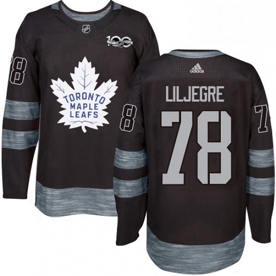 Mens Adidas Toronto Maple Leafs 78 Timothy Liljegren Authentic Black 1917 2017 100th Anniversary NHL Jersey Mens Adidas Toronto Maple Leafs 78 Timothy Liljegren Authentic Black 1917 2017 100th Anniversary NHL Jersey