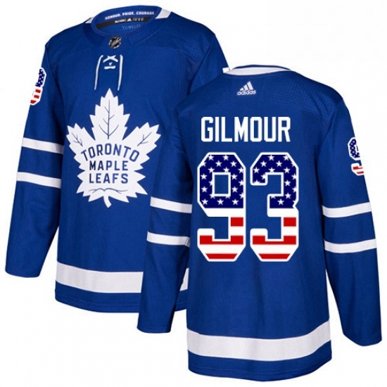 Mens Adidas Toronto Maple Leafs 93 Doug Gilmour Authentic Royal Blue USA Flag Fashion NHL Jersey Mens Adidas Toronto Maple Leafs 93 Doug Gilmour Authentic Royal Blue USA Flag Fashion NHL Jersey