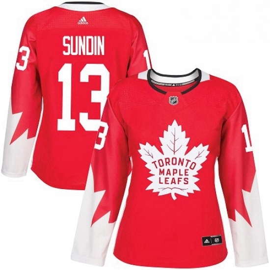 Womens Adidas Toronto Maple Leafs 13 Mats Sundin Authentic Red Alternate NHL Jersey Womens Adidas Toronto Maple Leafs 13 Mats Sundin Authentic Red Alternate NHL Jersey