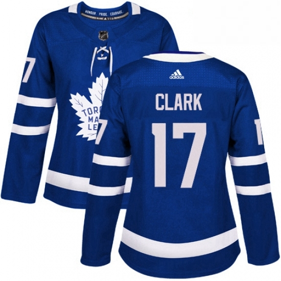 Womens Adidas Toronto Maple Leafs 17 Wendel Clark Authentic Royal Blue Home NHL Jersey Womens Adidas Toronto Maple Leafs 17 Wendel Clark Authentic Royal Blue Home NHL Jersey