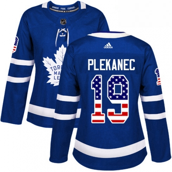 Womens Adidas Toronto Maple Leafs 19 Tomas Plekanec Authentic Royal Blue USA Flag Fashion NHL Jerse Womens Adidas Toronto Maple Leafs 19 Tomas Plekanec Authentic Royal Blue USA Flag Fashion NHL Jerse