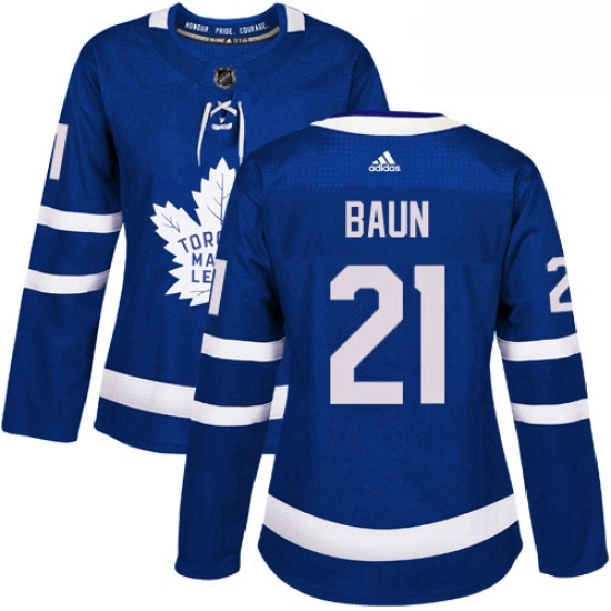 Womens Adidas Toronto Maple Leafs 21 Bobby Baun Authentic Royal Blue Home NHL Jersey Womens Adidas Toronto Maple Leafs 21 Bobby Baun Authentic Royal Blue Home NHL Jersey