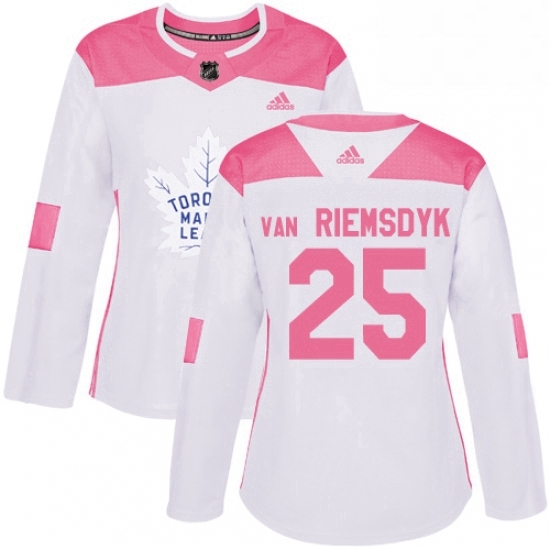 Womens Adidas Toronto Maple Leafs 25 James Van Riemsdyk Authentic WhitePink Fashion NHL Jersey Womens Adidas Toronto Maple Leafs 25 James Van Riemsdyk Authentic WhitePink Fashion NHL Jersey