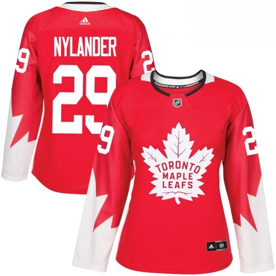 Womens Adidas Toronto Maple Leafs 29 William Nylander Authentic Red Alternate NHL Jersey Womens Adidas Toronto Maple Leafs 29 William Nylander Authentic Red Alternate NHL Jersey