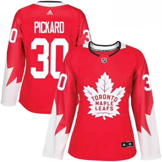 Womens Adidas Toronto Maple Leafs 30 Calvin Pickard Authentic Red Alternate NHL Jersey Womens Adidas Toronto Maple Leafs 30 Calvin Pickard Authentic Red Alternate NHL Jersey