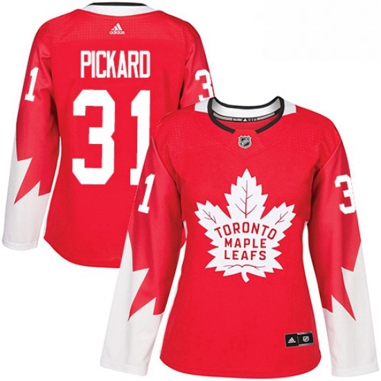 Womens Adidas Toronto Maple Leafs 31 Calvin Pickard Authentic Red Alternate NHL Jersey Womens Adidas Toronto Maple Leafs 31 Calvin Pickard Authentic Red Alternate NHL Jersey