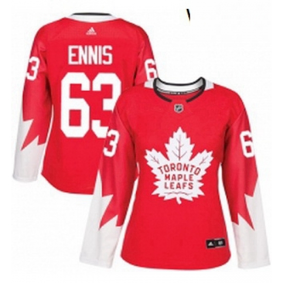 Womens Adidas Toronto Maple Leafs 63 Tyler Ennis Authentic Red Alternate NHL Jersey Womens Adidas Toronto Maple Leafs 63 Tyler Ennis Authentic Red Alternate NHL Jersey