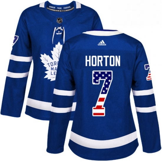 Womens Adidas Toronto Maple Leafs 7 Tim Horton Authentic Royal Blue USA Flag Fashion NHL Jersey Womens Adidas Toronto Maple Leafs 7 Tim Horton Authentic Royal Blue USA Flag Fashion NHL Jersey