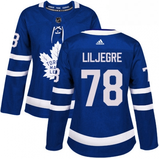 Womens Adidas Toronto Maple Leafs 78 Timothy Liljegren Authentic Royal Blue Home NHL Jersey Womens Adidas Toronto Maple Leafs 78 Timothy Liljegren Authentic Royal Blue Home NHL Jersey