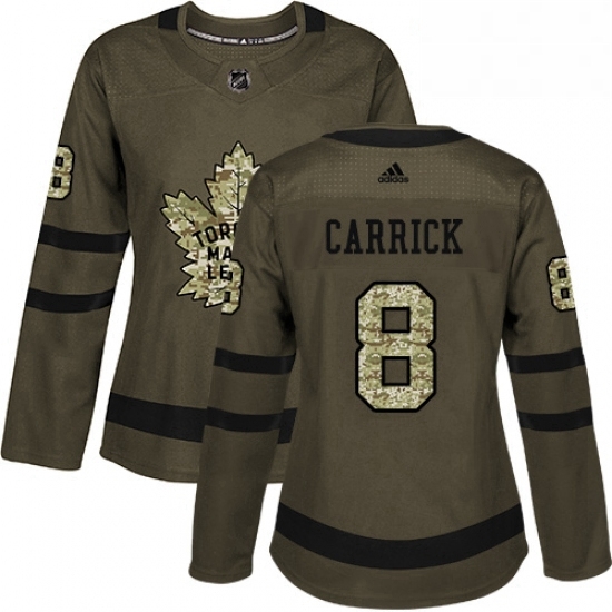 Womens Adidas Toronto Maple Leafs 8 Connor Carrick Authentic Green Salute to Service NHL Jersey Womens Adidas Toronto Maple Leafs 8 Connor Carrick Authentic Green Salute to Service NHL Jersey