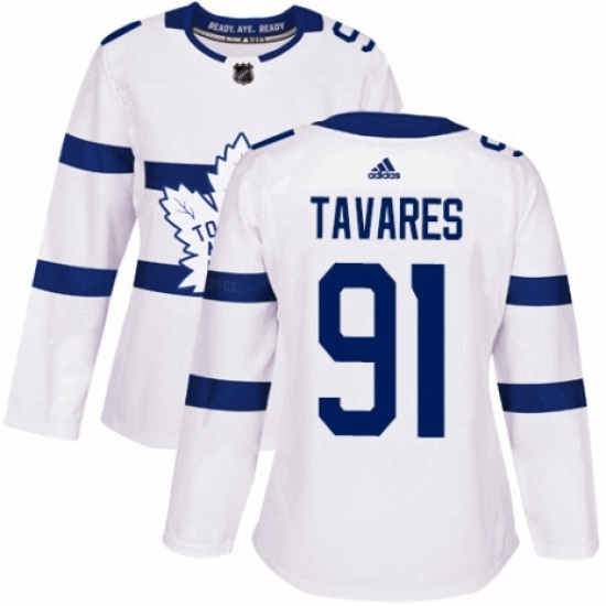 Womens Adidas Toronto Maple Leafs 91 John Tavares Authentic White 2018 Stadium Series NHL Jersey Womens Adidas Toronto Maple Leafs 91 John Tavares Authentic White 2018 Stadium Series NHL Jersey