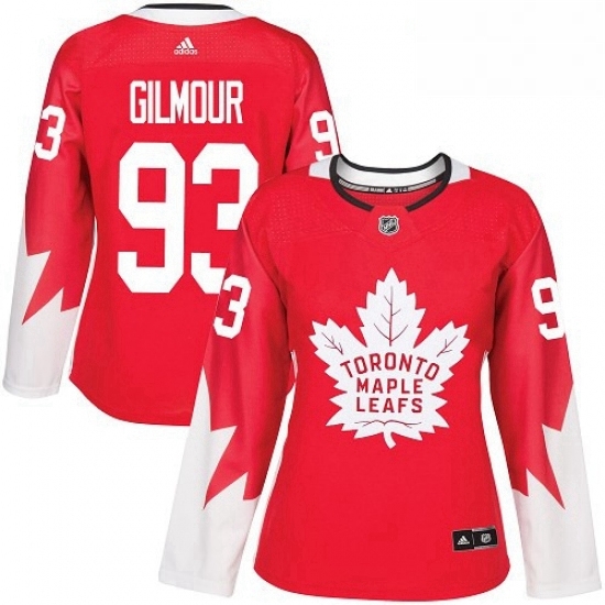 Womens Adidas Toronto Maple Leafs 93 Doug Gilmour Authentic Red Alternate NHL Jersey Womens Adidas Toronto Maple Leafs 93 Doug Gilmour Authentic Red Alternate NHL Jersey