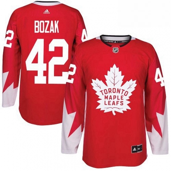 Youth Adidas Toronto Maple Leafs 42 Tyler Bozak Authentic Red Alternate NHL Jersey Youth Adidas Toronto Maple Leafs 42 Tyler Bozak Authentic Red Alternate NHL Jersey