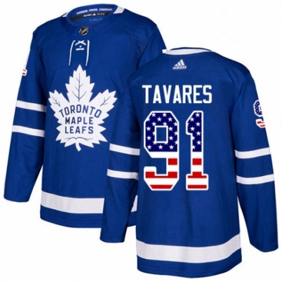 Youth Adidas Toronto Maple Leafs 91 John Tavares Authentic Royal Blue USA Flag Fashion NHL Jersey Youth Adidas Toronto Maple Leafs 91 John Tavares Authentic Royal Blue USA Flag Fashion NHL Jersey