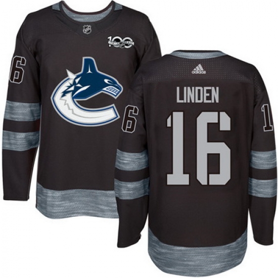 Canucks #16 Trevor Linden Black 1917 2017 100th Anniversary Stitched NHL Jersey Canucks #16 Trevor Linden Black 1917 2017 100th Anniversary Stitched NHL Jersey