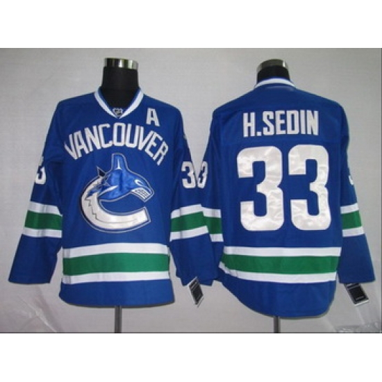 Hockey Jerseys Vancouver Canucks 33 H.SEDIN blue Hockey Jerseys Vancouver Canucks 33 H.SEDIN blue