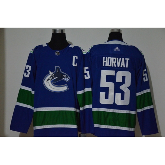 Men Vancouver Canucks 53 Bo Horvat Blue Adidas Jersey Men Vancouver Canucks 53 Bo Horvat Blue Adidas Jersey