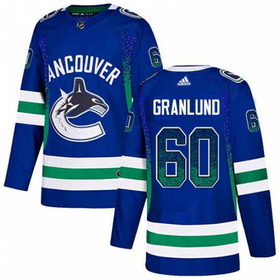 Mens Adidas Vancouver Canucks 60 Markus Granlund Authentic Blue Drift Fashion NHL Jersey Mens Adidas Vancouver Canucks 60 Markus Granlund Authentic Blue Drift Fashion NHL Jersey