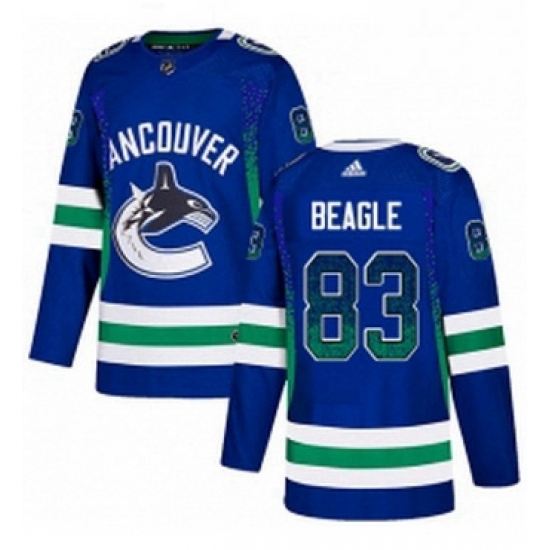 Mens Adidas Vancouver Canucks 83 Jay Beagle Authentic Blue Drift Fashion NHL Jersey Mens Adidas Vancouver Canucks 83 Jay Beagle Authentic Blue Drift Fashion NHL Jersey