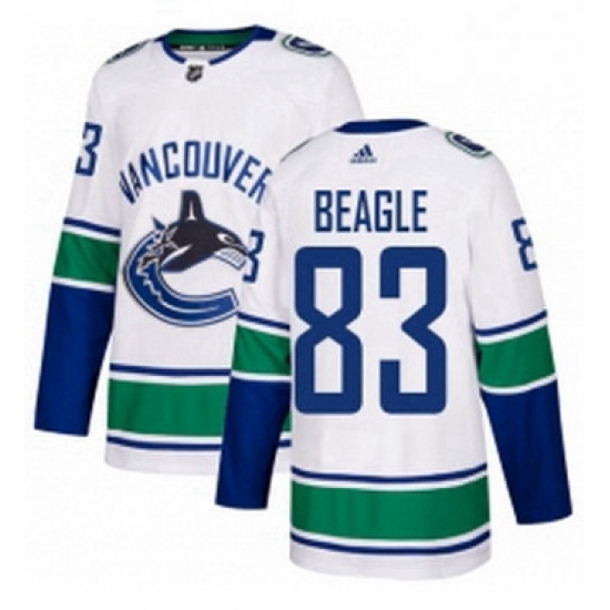 Mens Adidas Vancouver Canucks 83 Jay Beagle Authentic White Away NHL Jersey Mens Adidas Vancouver Canucks 83 Jay Beagle Authentic White Away NHL Jersey