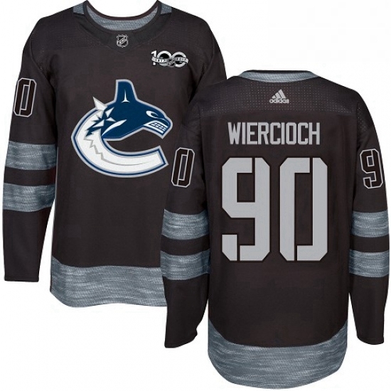 Mens Adidas Vancouver Canucks 90 Patrick Wiercioch Authentic Black 1917 2017 100th Anniversary NHL Jersey Mens Adidas Vancouver Canucks 90 Patrick Wiercioch Authentic Black 1917 2017 100th Anniversary NHL Jersey