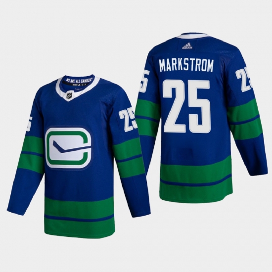 Vancouver Canucks 25 Jacob Markstrom Men Adidas 2020 21 Authentic Player Alternate Stitched NHL Jersey Blue Vancouver Canucks 25 Jacob Markstrom Men Adidas 2020 21 Authentic Player Alternate Stitched NHL Jersey Blue