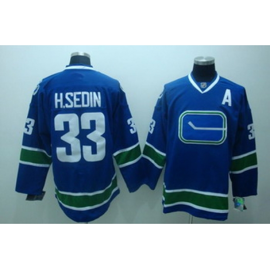 Vancouver Canucks 33 H.Sedin Blue Jersey 3rd A patch Vancouver Canucks 33 H.Sedin Blue Jersey 3rd A patch