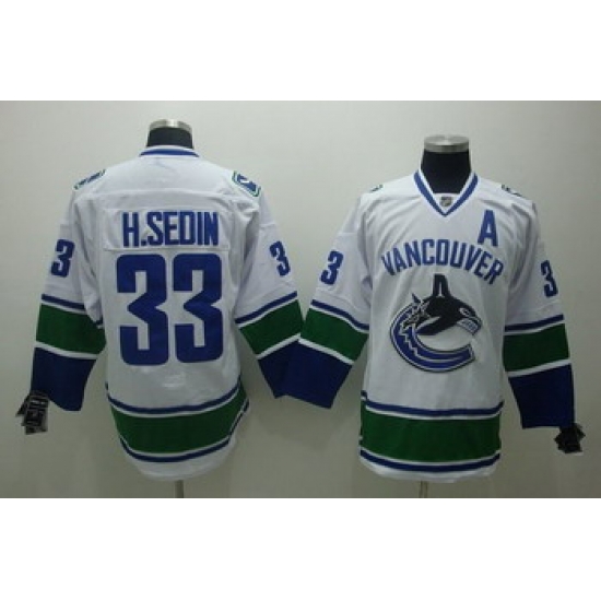 Vancouver Canucks 33 H.Sedin white Jersey A patch Vancouver Canucks 33 H.Sedin white Jersey A patch
