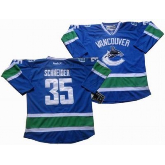 Vancouver Canucks #35 Schneider blue Jersey Vancouver Canucks #35 Schneider blue Jersey