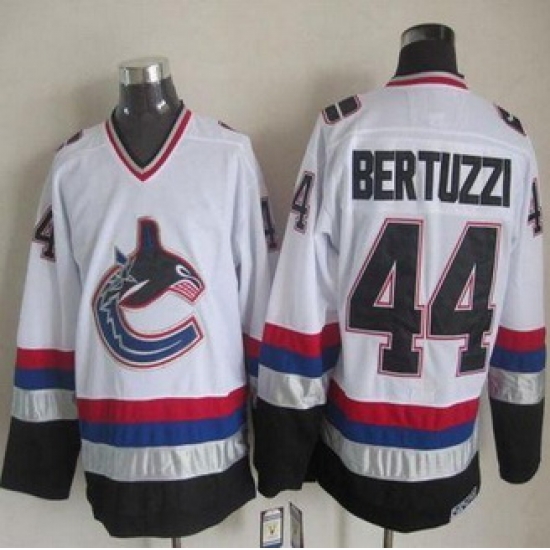 Vancouver Canucks #44 Todd Bertuzzi White Black CCM Throwback Stitched NHL Jersey Vancouver Canucks #44 Todd Bertuzzi White Black CCM Throwback Stitched NHL Jersey