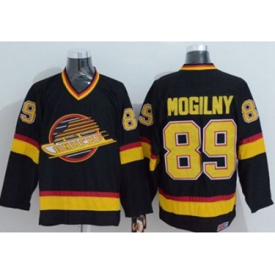 Vancouver Canucks #89 Alexander Mogilny Stitched Black CCM Throwback NHL Jersey Vancouver Canucks #89 Alexander Mogilny Stitched Black CCM Throwback NHL Jersey