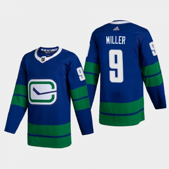 Vancouver Canucks 9 JT Miller Men Adidas 2020 21 Authentic Player Alternate Stitched NHL Jersey Blue Vancouver Canucks 9 JT Miller Men Adidas 2020 21 Authentic Player Alternate Stitched NHL Jersey Blue