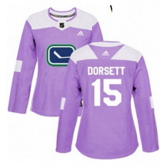 Womens Adidas Vancouver Canucks 15 Derek Dorsett Authentic Purple Fights Cancer Practice NHL Jersey Womens Adidas Vancouver Canucks 15 Derek Dorsett Authentic Purple Fights Cancer Practice NHL Jersey