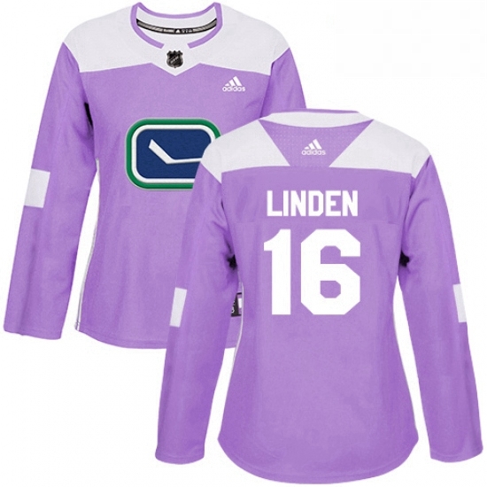 Womens Adidas Vancouver Canucks 16 Trevor Linden Authentic Purple Fights Cancer Practice NHL Jersey Womens Adidas Vancouver Canucks 16 Trevor Linden Authentic Purple Fights Cancer Practice NHL Jersey