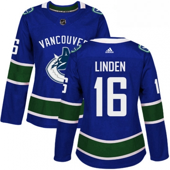 Womens Adidas Vancouver Canucks 16 Trevor Linden Premier Blue Home NHL Jersey Womens Adidas Vancouver Canucks 16 Trevor Linden Premier Blue Home NHL Jersey