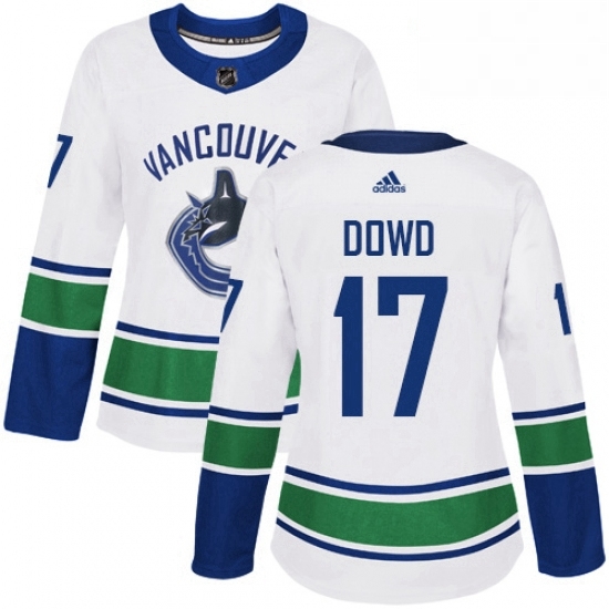 Womens Adidas Vancouver Canucks 17 Nic Dowd Authentic White Away NHL Jersey Womens Adidas Vancouver Canucks 17 Nic Dowd Authentic White Away NHL Jersey