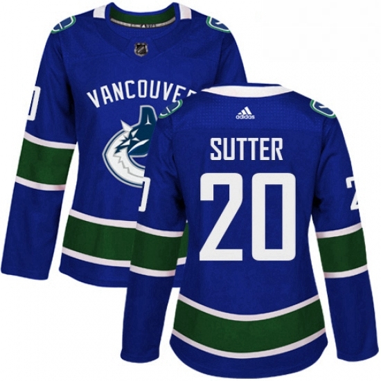 Womens Adidas Vancouver Canucks 20 Brandon Sutter Premier Blue Home NHL Jersey Womens Adidas Vancouver Canucks 20 Brandon Sutter Premier Blue Home NHL Jersey