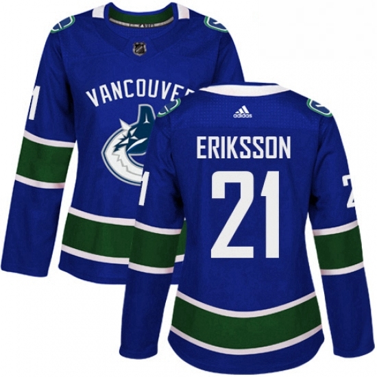 Womens Adidas Vancouver Canucks 21 Loui Eriksson Authentic Blue Home NHL Jersey Womens Adidas Vancouver Canucks 21 Loui Eriksson Authentic Blue Home NHL Jersey